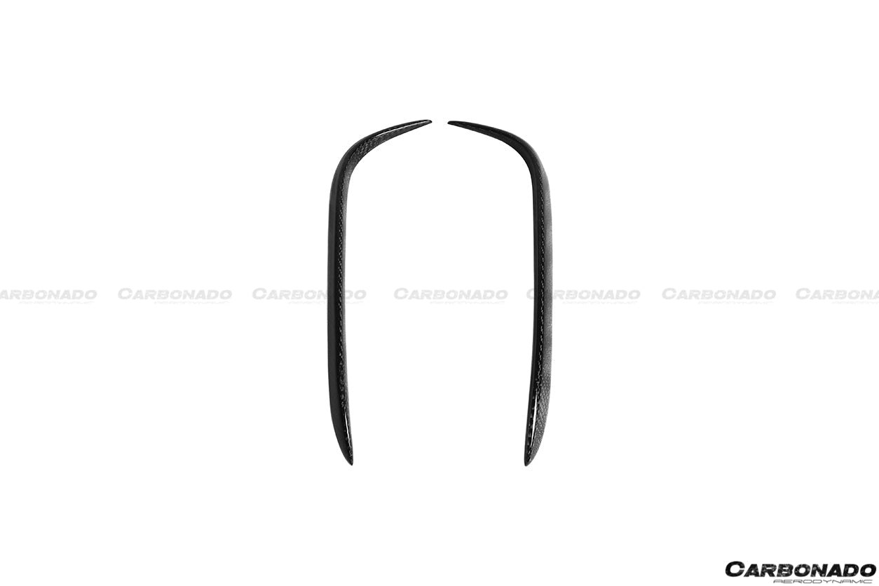 2016 - 2021 Tesla Model X SUV RZS Style Carbon Fiber Rear Bumper Canards